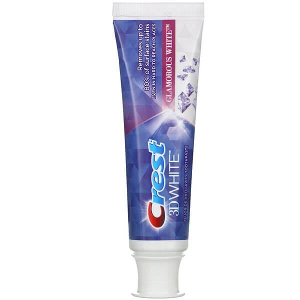 افضل معجون للاسنان معجون اسنان Crest 3D White مضاد للتسوس بالفلورايد أبيض براق